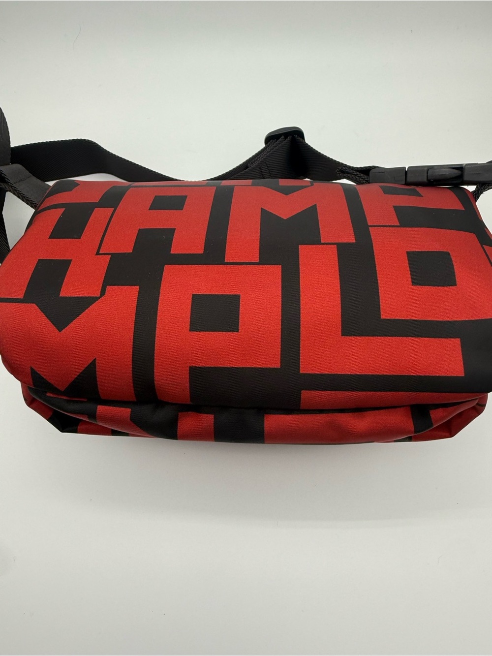Longchamp Red and Black Logo-Print Belt Bag - Picture 7 of 13